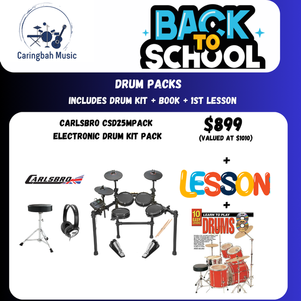 Back to School Electric Drums Pack No 2: Carlsbro CSD25MPACK