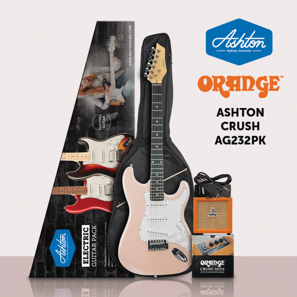 ASHTON AG232PK ELECTRIC GUITAR W/ CRUSH MINI