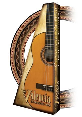 Valencia VC103 100 Series 3/4  Nylon String Classical Guitar- Pink Burst