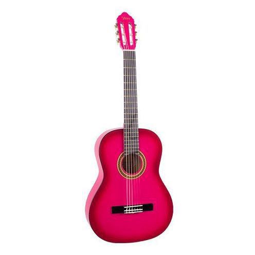 Valencia VC103 100 Series 3/4  Nylon String Classical Guitar- Pink Burst