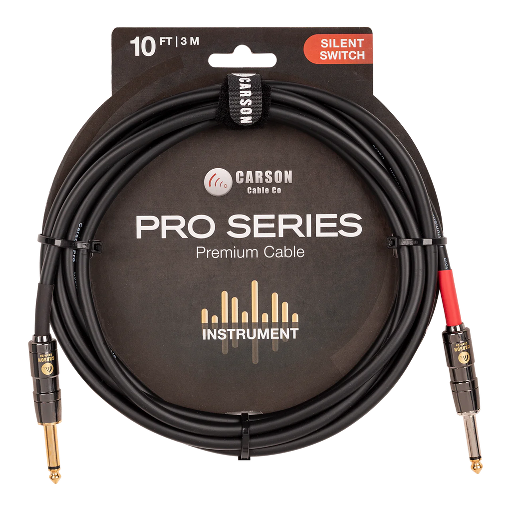 Carson Pro Series Silent Switch Instrument Cable, Black