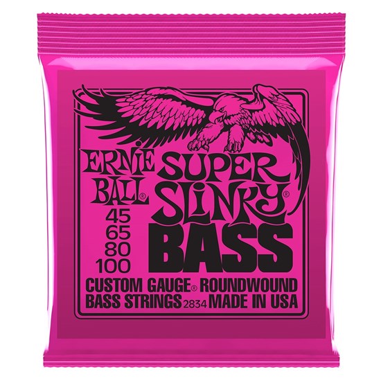 Ernie Ball Super Slinky Nickel Wound Electric Bass Strings 45-100. Inc FREE SHIPPING