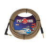 Pig Hog  Instrument Cable. Right Angle (20ft)