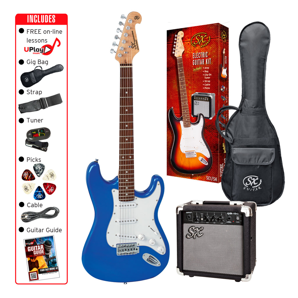 Essex SE1SKEB Electric Guitar Pack - Blue