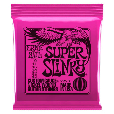 Ernie Ball Super Slinky Nickel Wound Electric Guitar Strings 9-42. Inc FREE SHIPPING