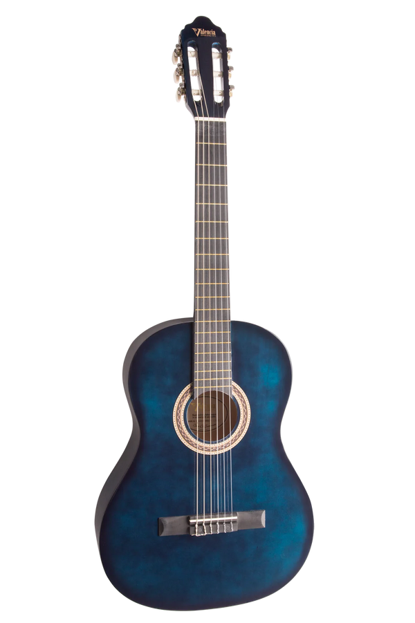 Valencia 100 Series 4/4 Nylon String Classical Acoustic Guitar - Blue