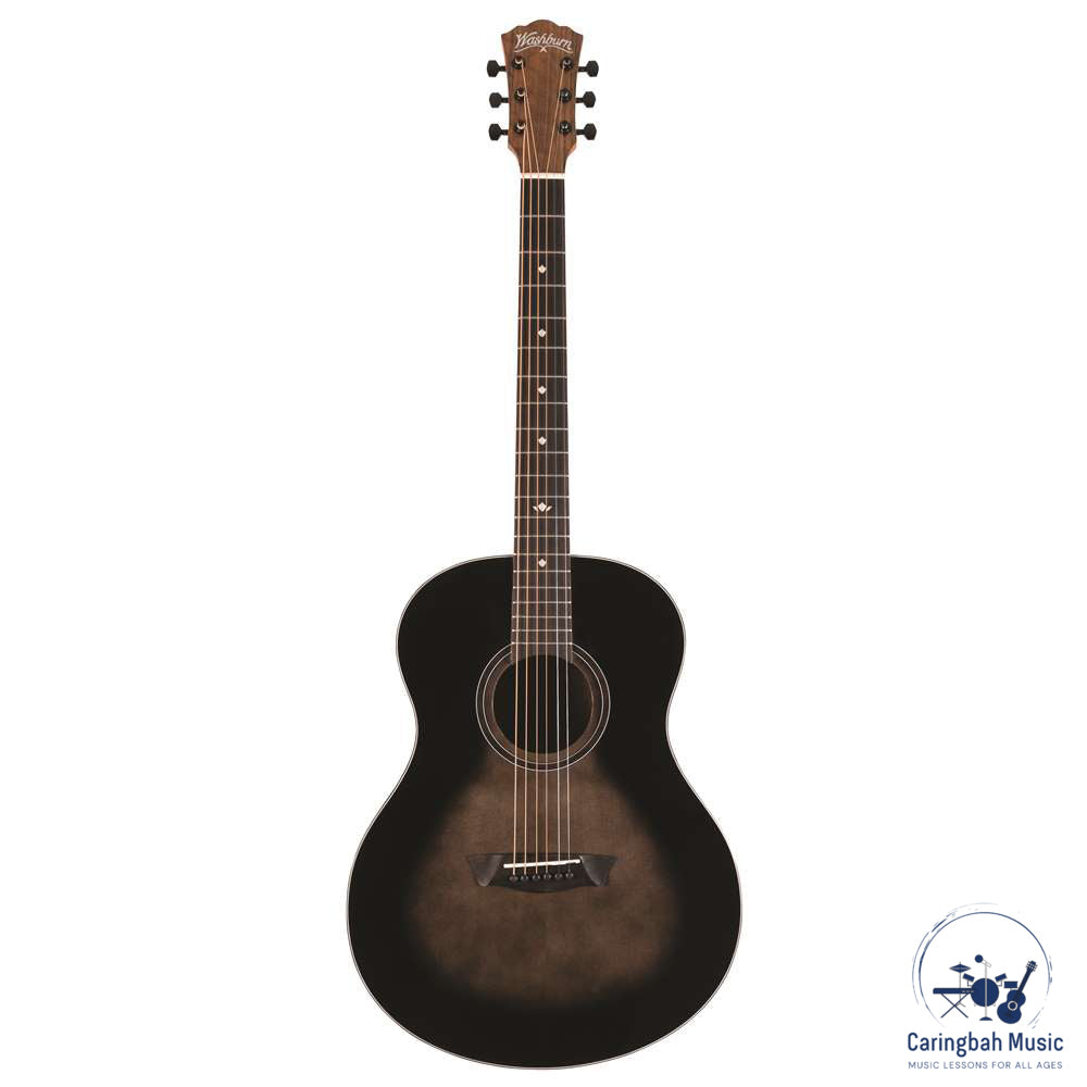 Washburn BTS9CH-D-U Bella Tono 'Novo S9' Acoustic Guitar Studio, Charcoal Burst