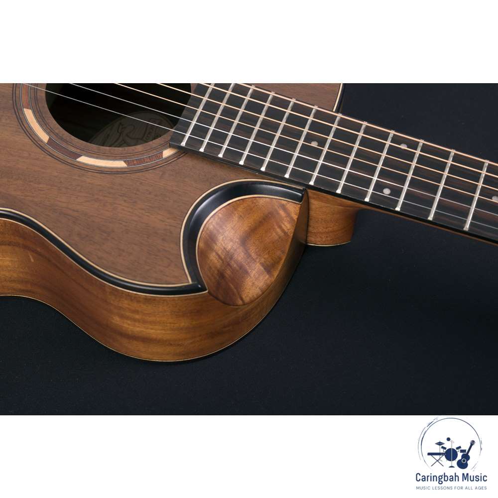 Washburn CGM55K-D-U Comfort G-Mini Traveller 7/8 Size Acoustic Guitar, Koa