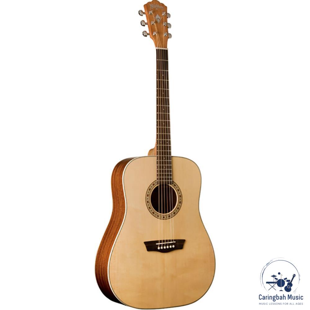 Washburn WD7S-A-U Harvest Dreadnought Acoustic Guitar. Natural Gloss